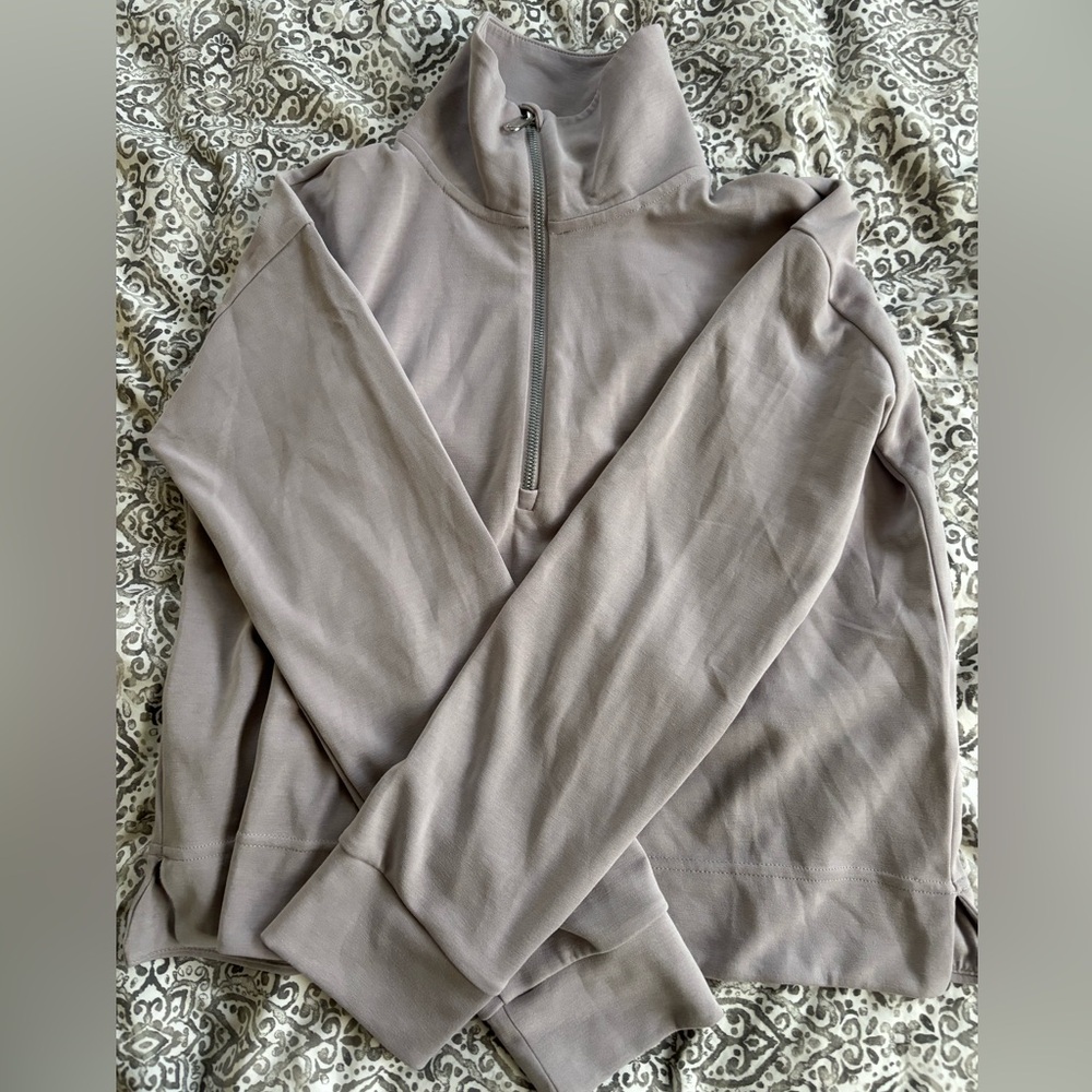 Athleta Seasoft 1/4 Zip Sweatshirt Lavender Size S